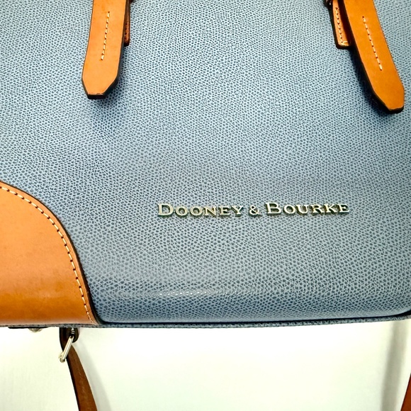 Dooney and Bourke Blue Pebbled Leather Satchel or Crossbody - Picture 3 of 7